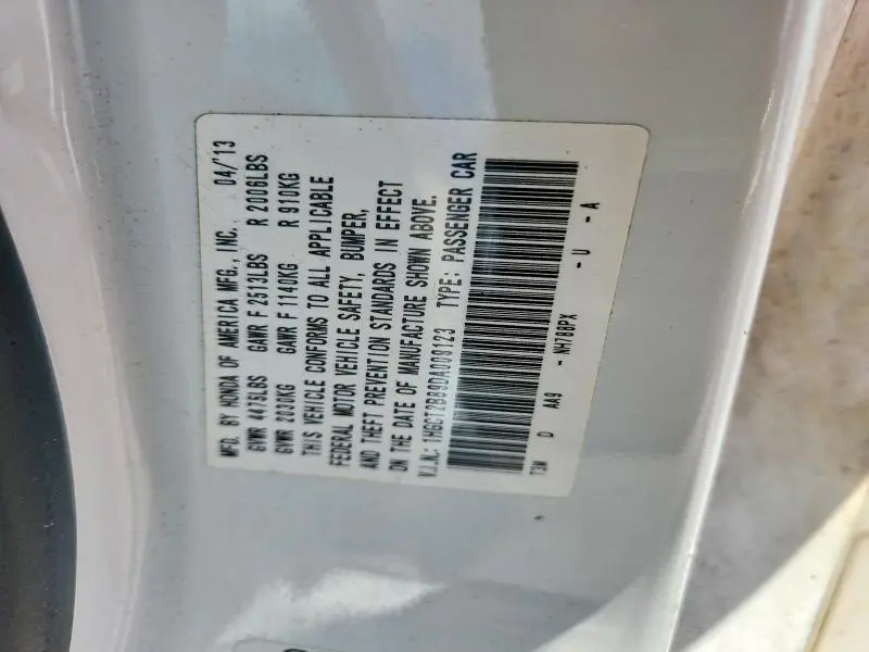 2013 HONDA ACCORD EXL  