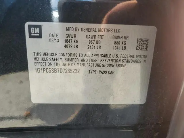 2013 CHEVROLET CRUZE LT  