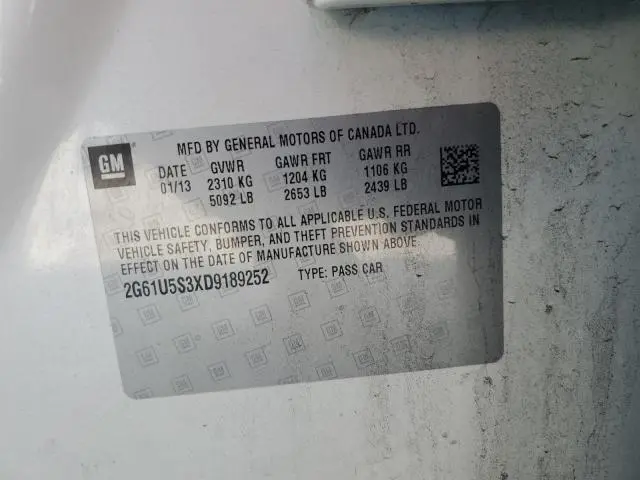 2013 CADILLAC XTS PLATINUM  