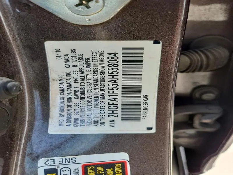 2010 HONDA CIVIC LX  
