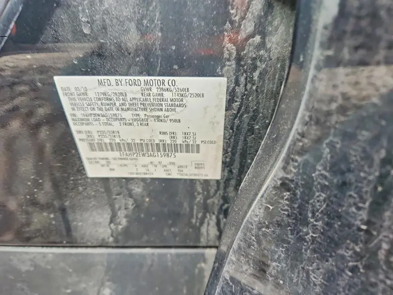 2010 FORD TAURUS SEL  