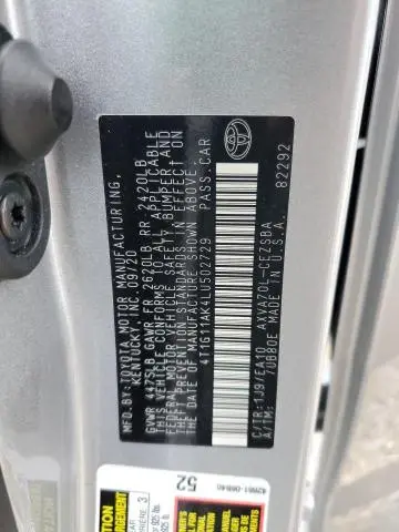 2020 TOYOTA CAMRY SE