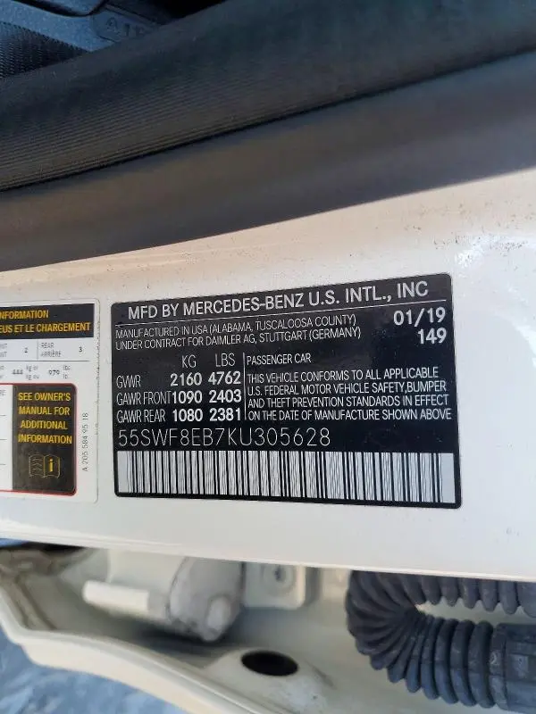 2019 MERCEDES-BENZ C 300 4MATIC  