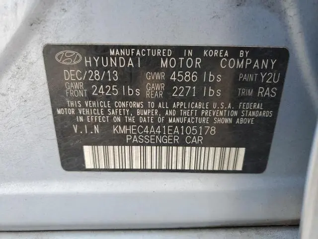 2014 HYUNDAI SONATA HYBRID  