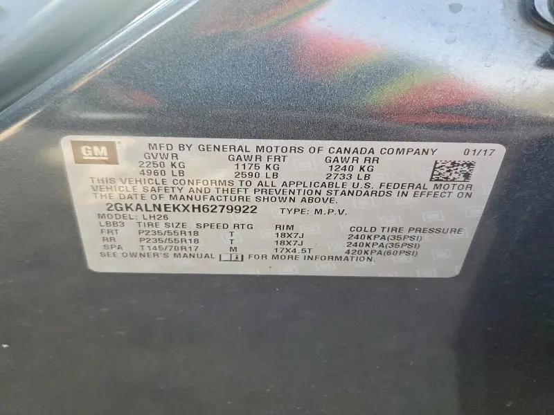 2017 GMC TERRAIN SLE  
