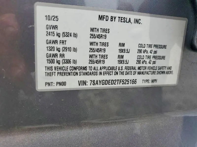 2026 TESLA MODEL Y   
