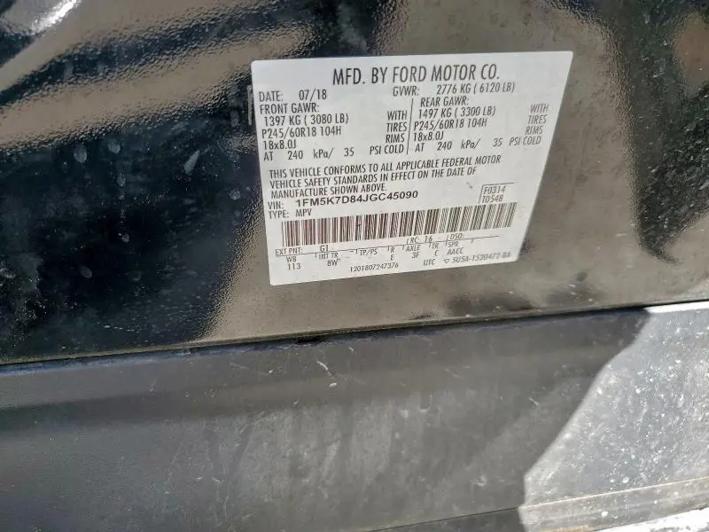 2018 FORD EXPLORER XLT  