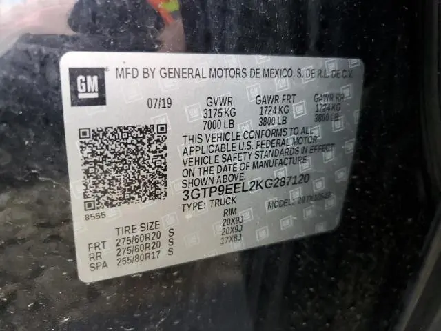 2019 GMC SIERRA K1500 AT4  