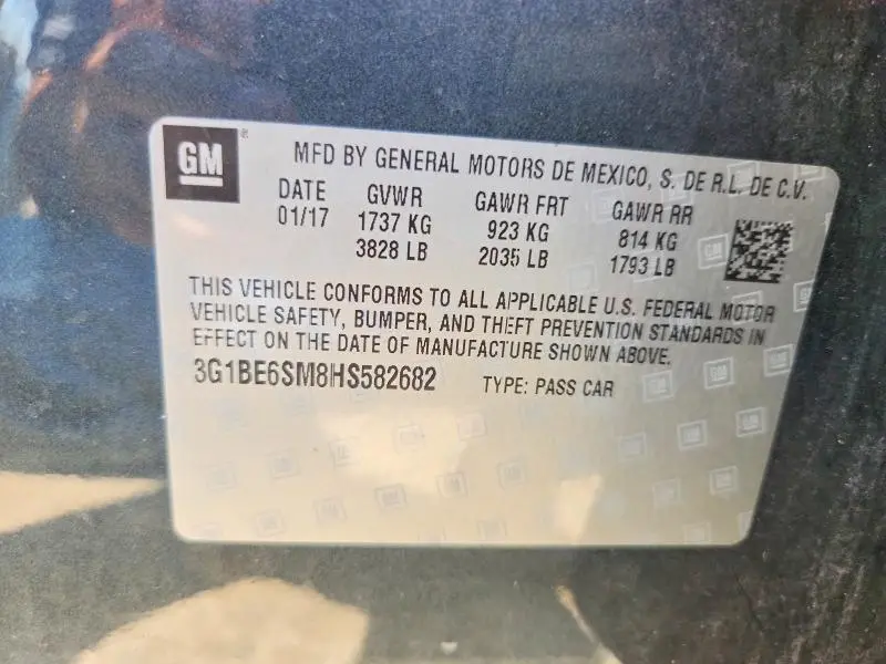 2017 CHEVROLET CRUZE LT  