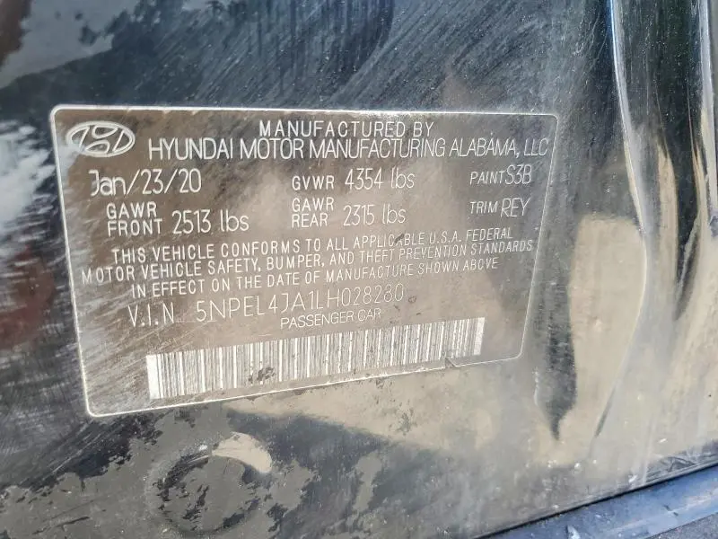 2020 HYUNDAI SONATA SEL  