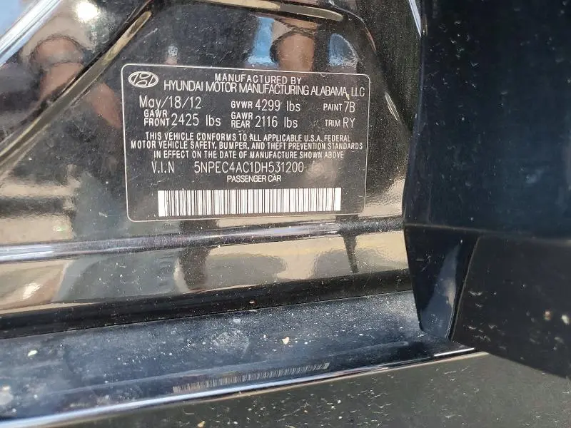 2013 HYUNDAI SONATA LIMITED  