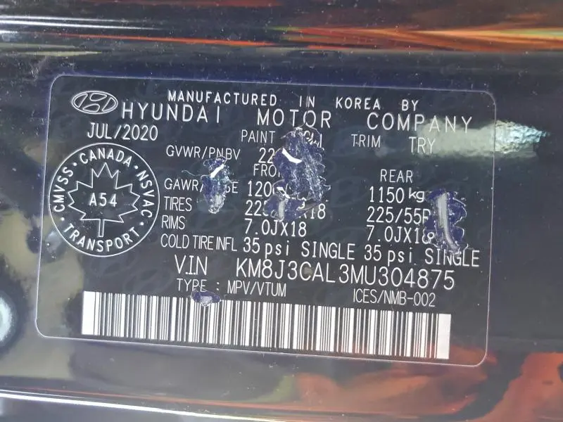 2021 HYUNDAI TUCSON LIMITED  