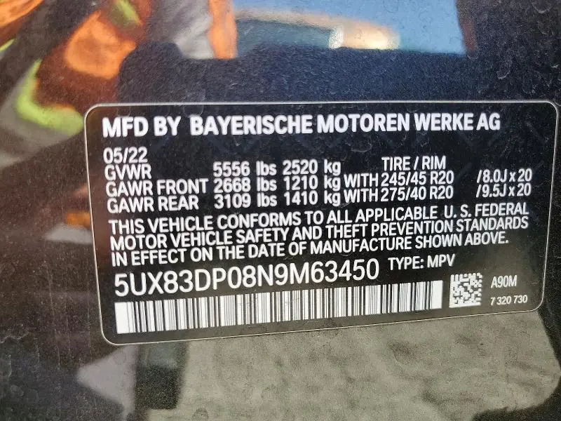 2022 BMW X3 M40I  
