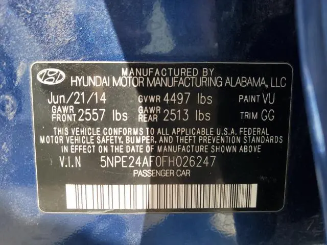 2015 HYUNDAI SONATA SE  