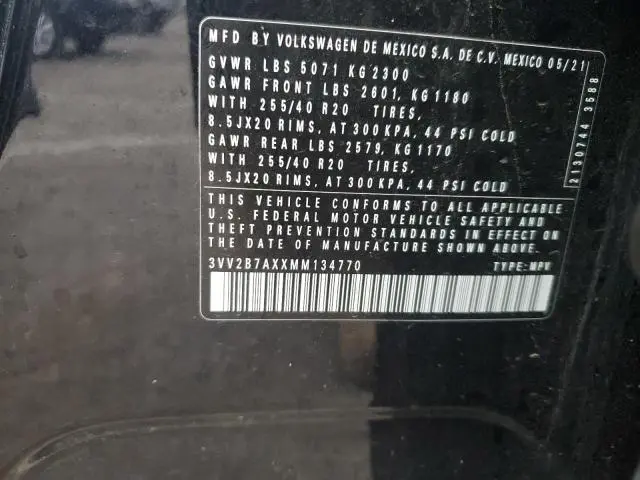 2021 VOLKSWAGEN TIGUAN SE  