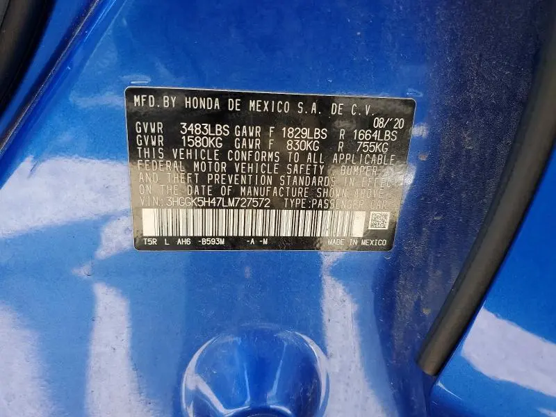 2020 HONDA FIT LX  