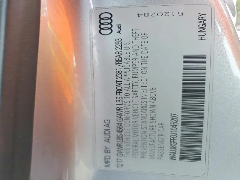 2018 AUDI A3 PREMIUM PLUS  