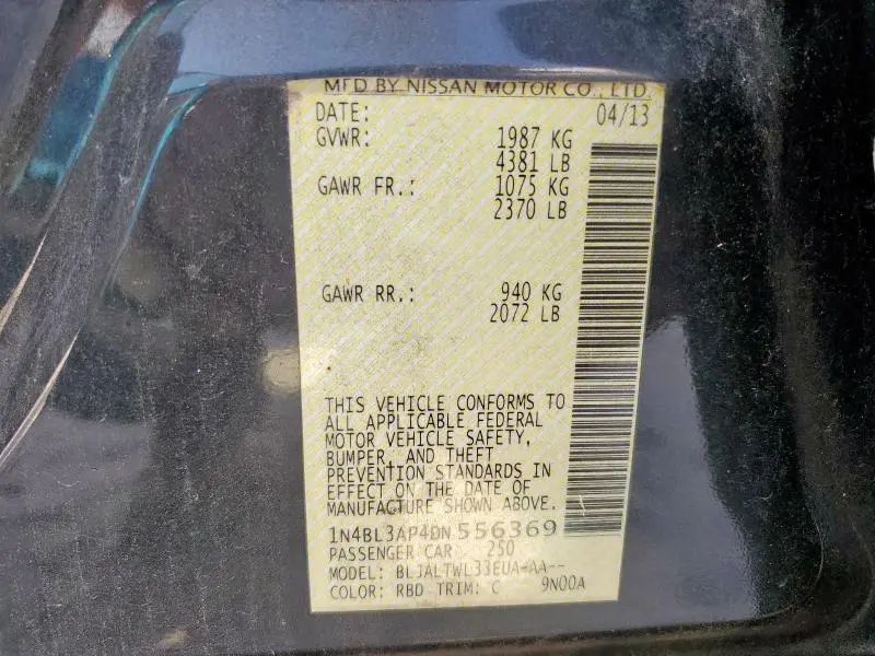 2013 NISSAN ALTIMA 3.5S  