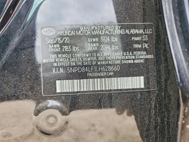 2020 HYUNDAI ELANTRA SEL  
