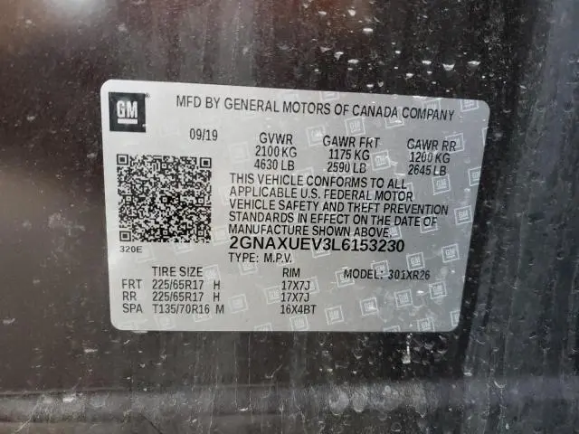 2020 CHEVROLET EQUINOX LT  