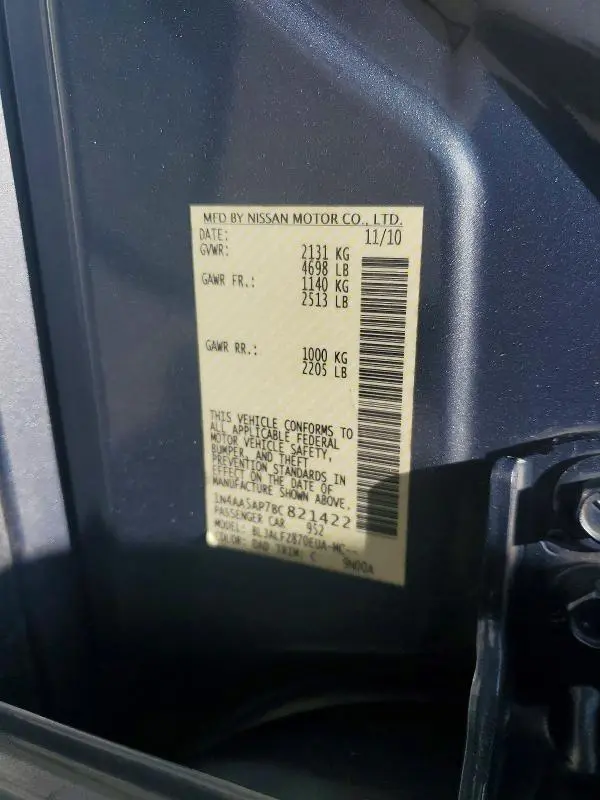 2011 NISSAN MAXIMA 3.5 S  