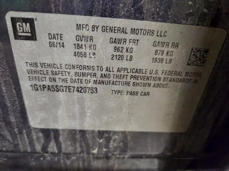 2014 CHEVROLET CRUZE LS  