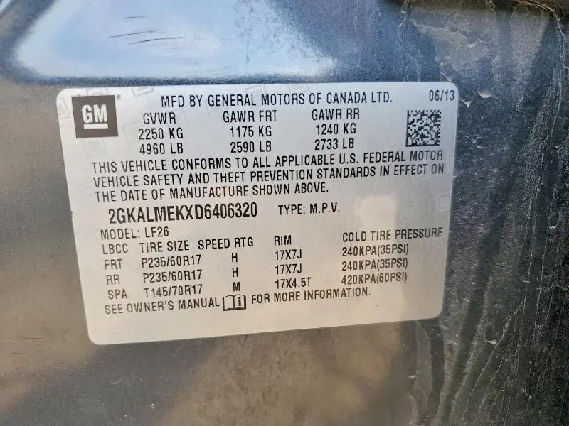 2013 GMC TERRAIN SLE  