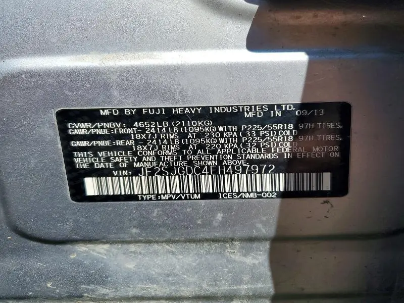 2014 SUBARU FORESTER 2.0XT PREMIUM  