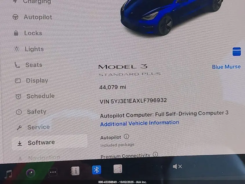 2020 TESLA MODEL 3 STANDARD RANGE PLUS REAR-WHEEL DRIVE/STANDARD RANGE REAR-WHEEL DRIVE