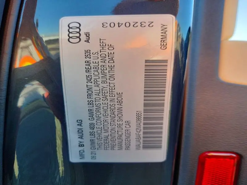 2021 AUDI A4 PREMIUM 40  