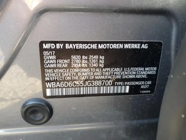 2018 BMW 650 XI GRAN COUPE