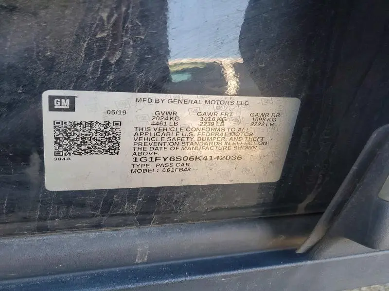 2019 CHEVROLET BOLT EV LT  