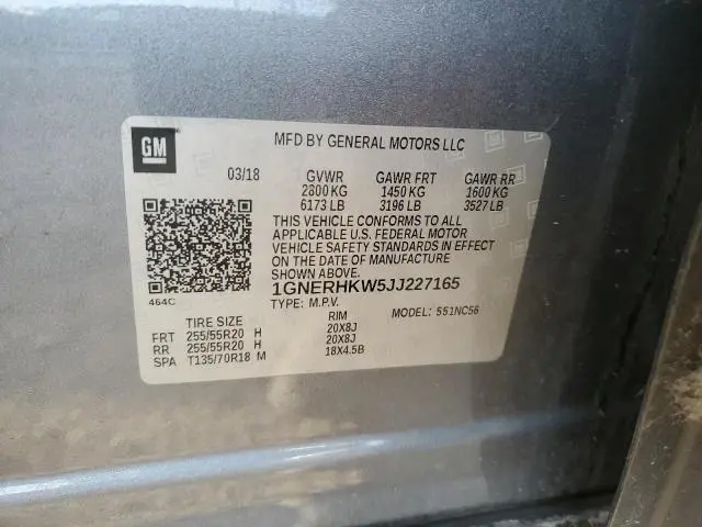 2018 CHEVROLET TRAVERSE LT  