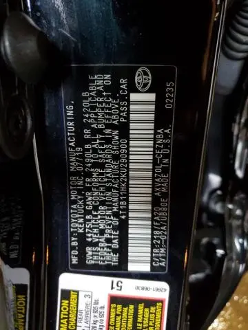 2019 TOYOTA CAMRY L