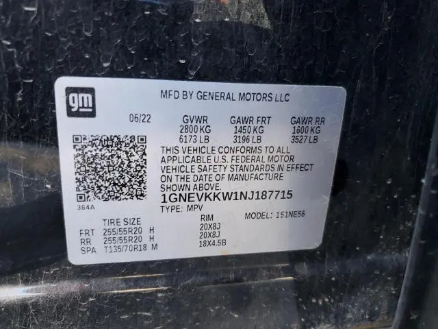 2022 CHEVROLET TRAVERSE PREMIER  