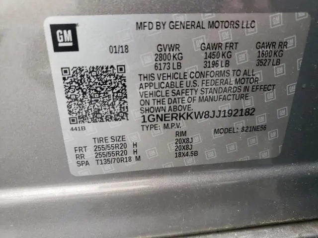 2018 CHEVROLET TRAVERSE PREMIER  