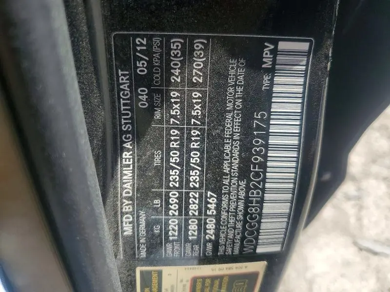 2012 MERCEDES-BENZ GLK 350 4MATIC  