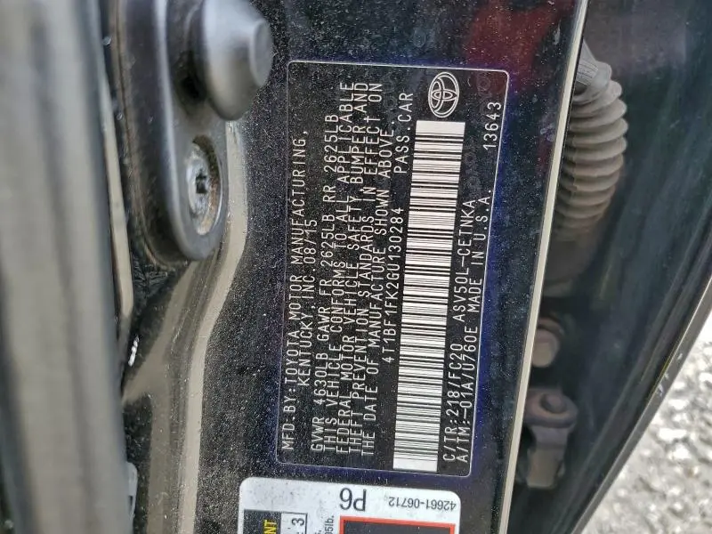 2016 TOYOTA CAMRY LE  