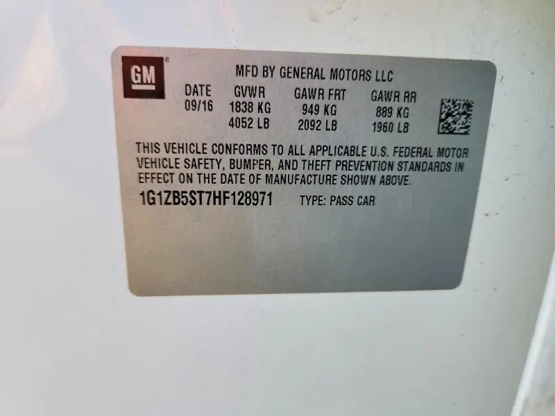 2017 CHEVROLET MALIBU LS  