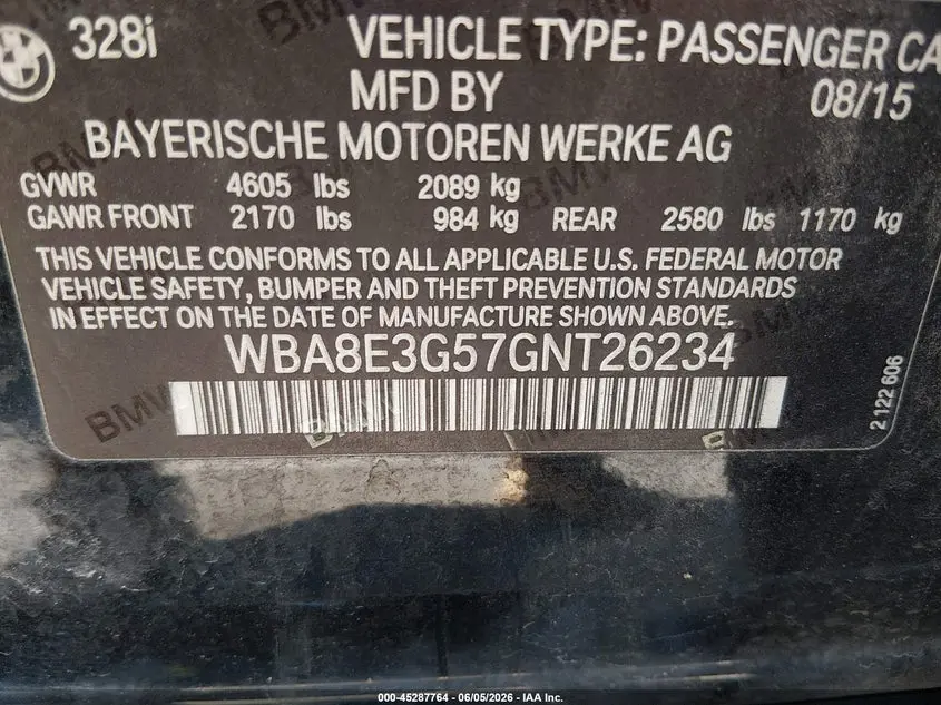 2016 BMW 328I XDRIVE