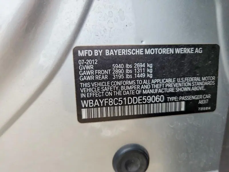 2013 BMW 750 LXI  