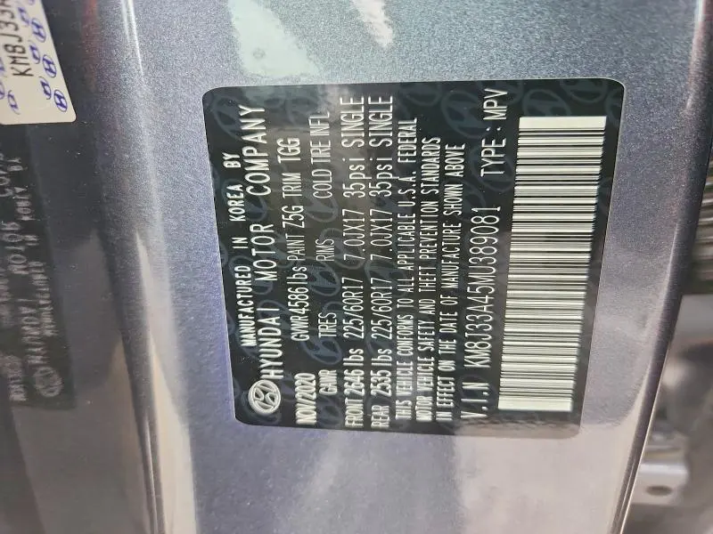 2021 HYUNDAI TUCSON VALUE  