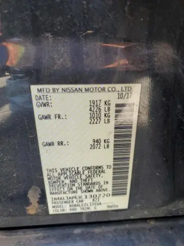 2018 NISSAN ALTIMA 2.5  