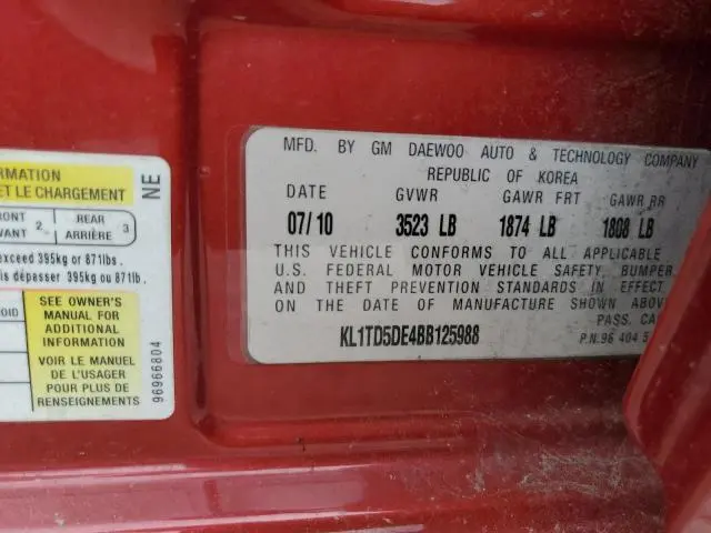 2011 CHEVROLET AVEO LS  