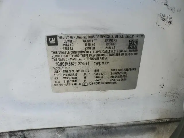 2018 CHEVROLET TRAX LS  