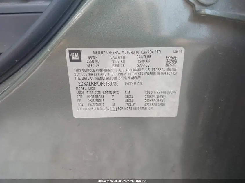 2015 GMC TERRAIN SLE-2