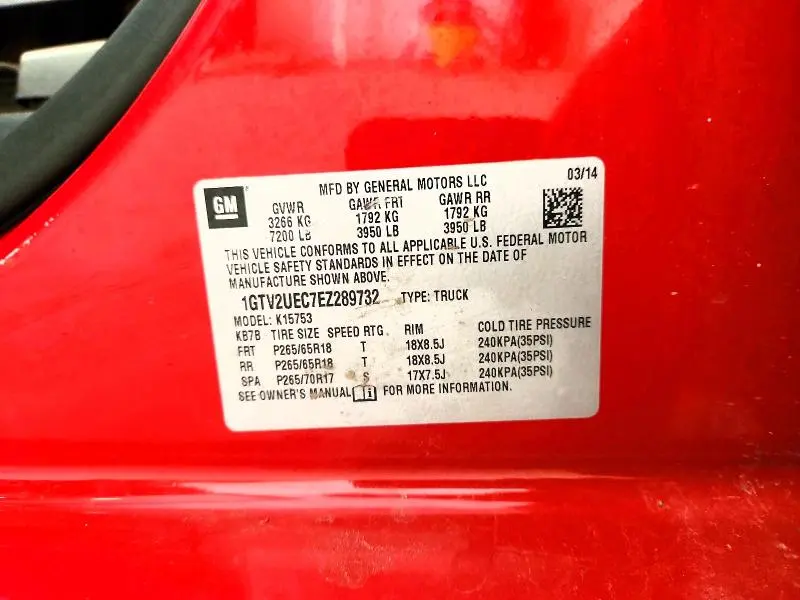 2014 GMC SIERRA K1500 SLE  