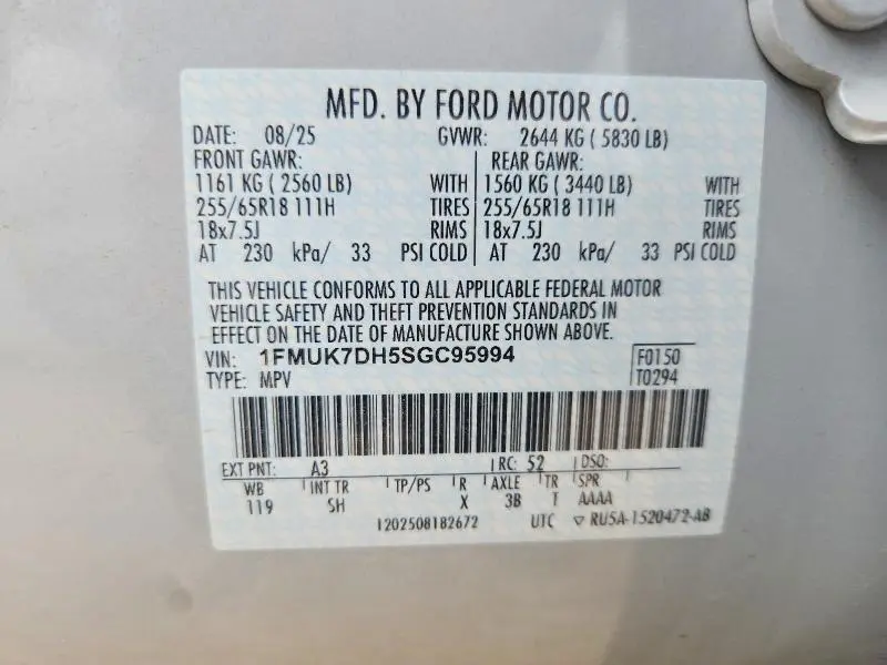 2025 FORD EXPLORER ACTIVE  
