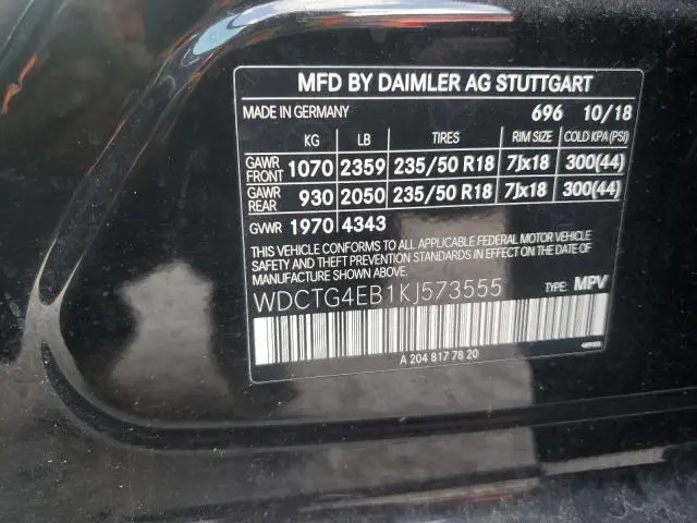 2019 MERCEDES-BENZ GLA 250  