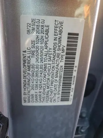 2022 HONDA PILOT TOURING  